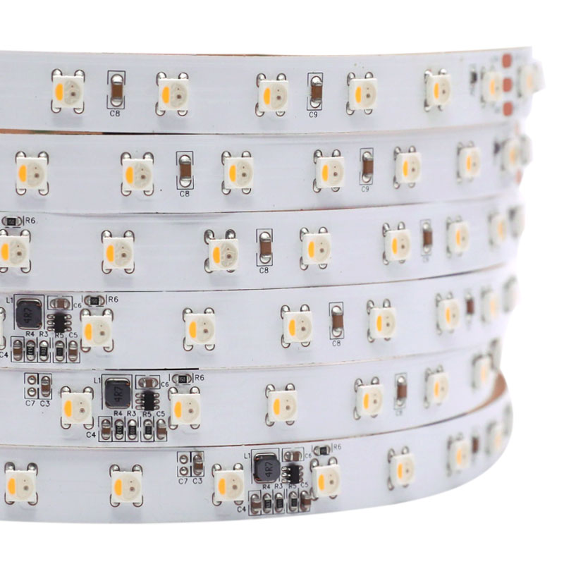 24V to 5V SK6812 Individual Addressable 5050 RGB / RGBW LED Strips, 60/84 LEDs/m